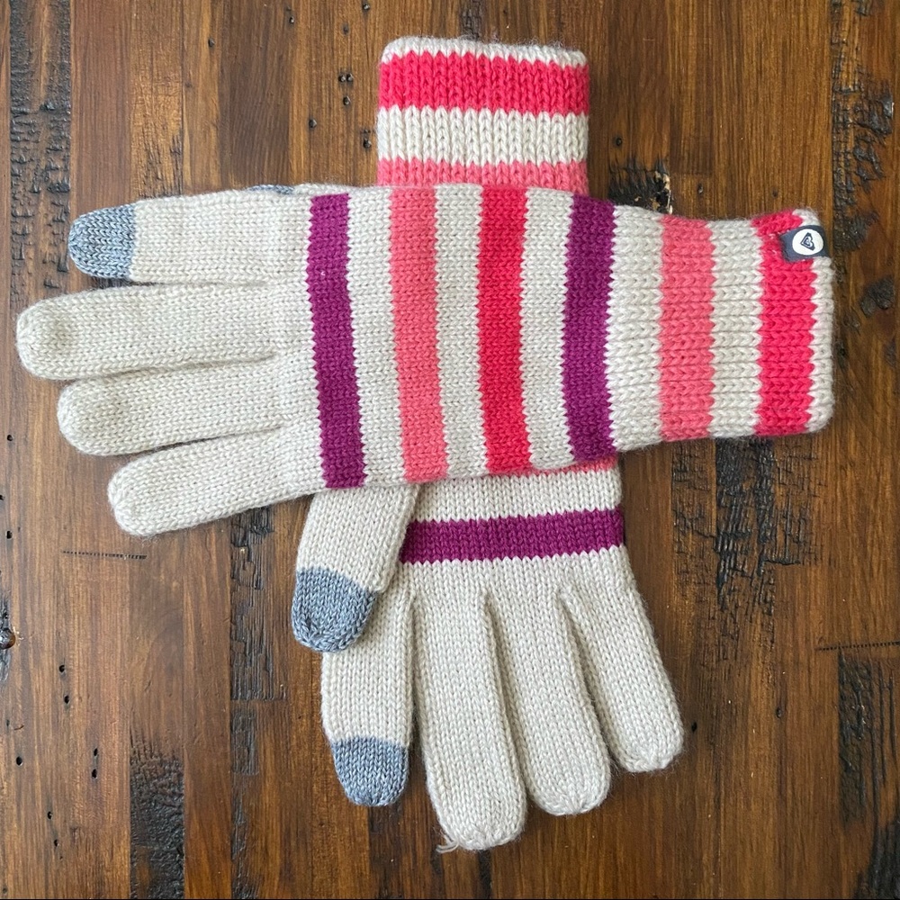 Roxy Gloves in Pink Purple Cream